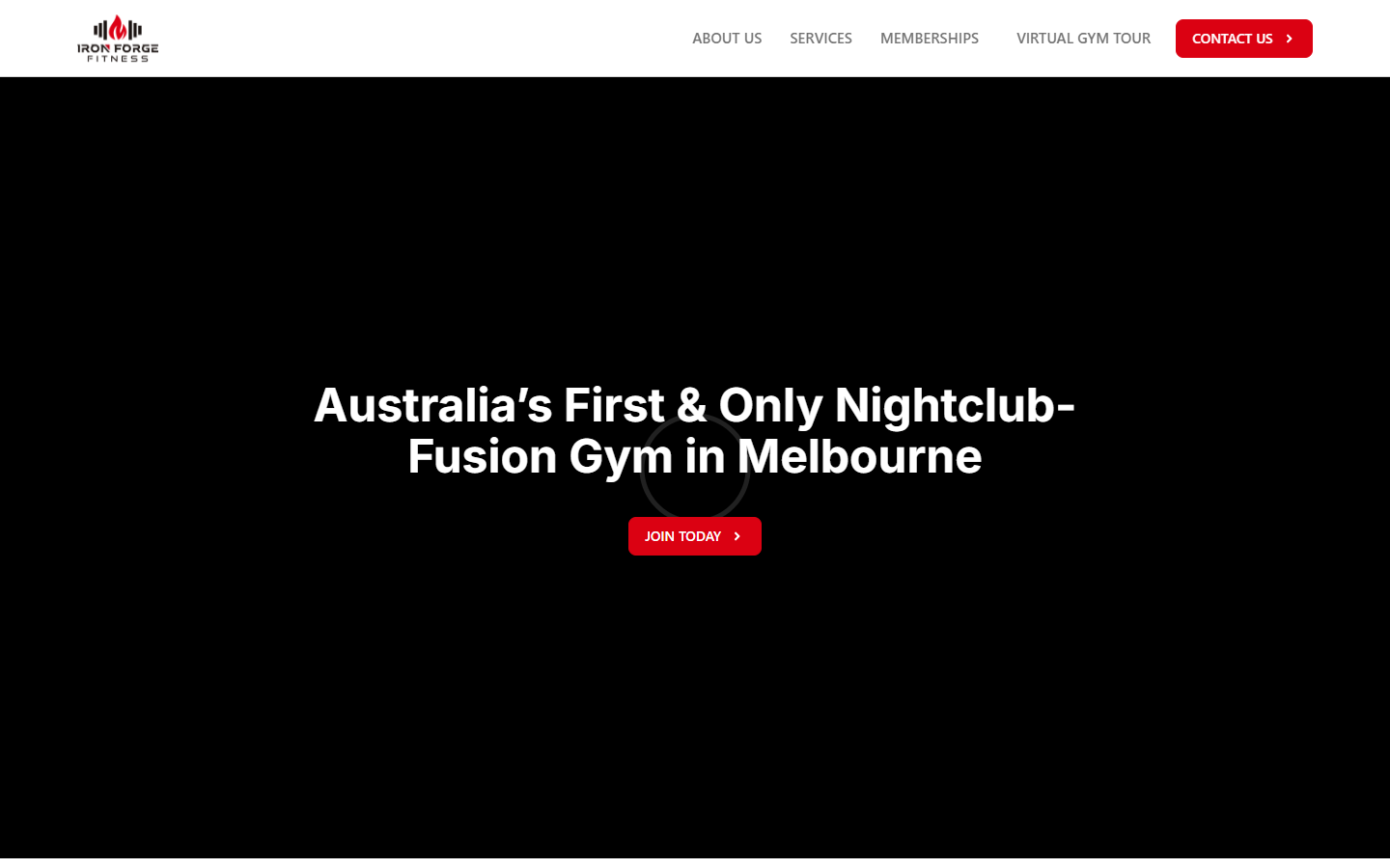 Iron Forge Fitness website screenshot